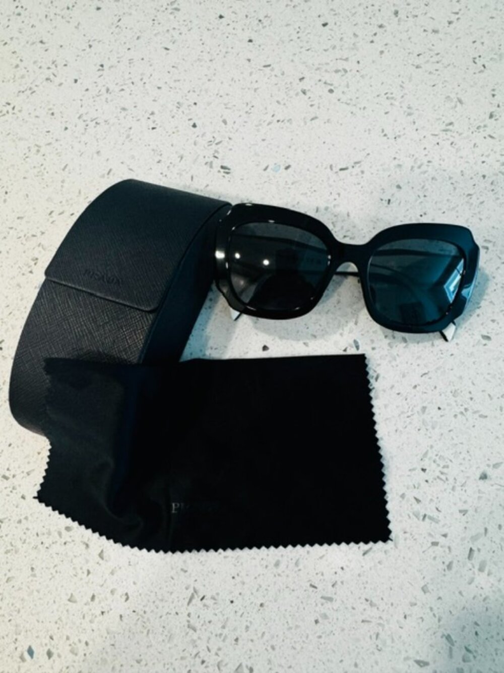 AUTHENTIC PRADA SPR 16Y (Black and White) Women's Prada Sunglasses